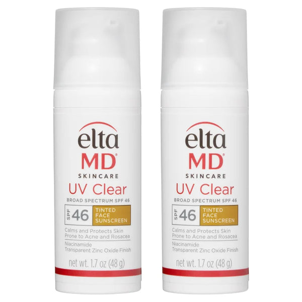 EltaMD UV Clear Tinted Broad Spectrum SPF 46, 1.7 oz, 2-pack