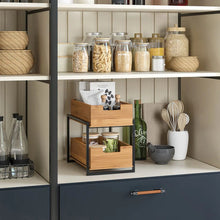 Seville Bamboo 2-tier Sliding Drawer Organizer White