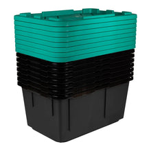 Greenmade 27 Gallon Storage Bin, 8-pack Green and Blk