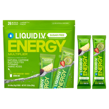Liquid I.V. Energy Multiplier, 26 Individual Serving Stick Packs in Resealable Pouch, Sugar Free, Variety Pack