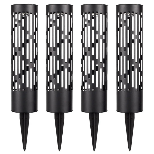 Rotating Solar Bollard Lights, 4-pack