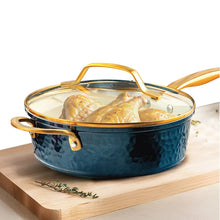 Gotham Steel Pro 13-piece Hammered Cookware Set- Navy