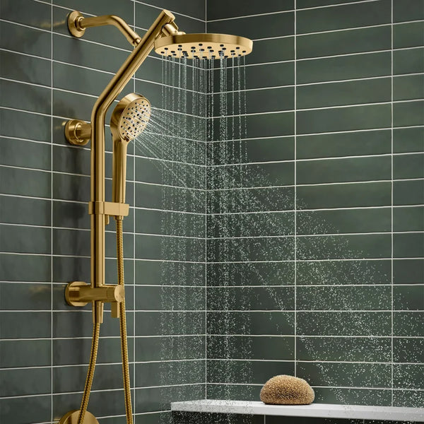 Kohler HydroRail 3-in-1 Multifunction Showerhead and Column Kit Gold
