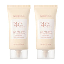 Thank You Farmer Rice Tinted Mineral Sunscreen SPF 40, 1.69 fl oz, 2-pack
