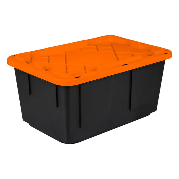 Greenmade 27 Gallon Storage Bin, 8-pack Orange and Blk