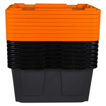 Greenmade 27 Gallon Storage Bin, 8-pack Orange and Blk