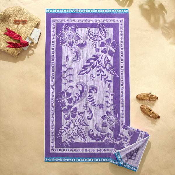 Reversible Jacquard Beach Towel, 2-pack