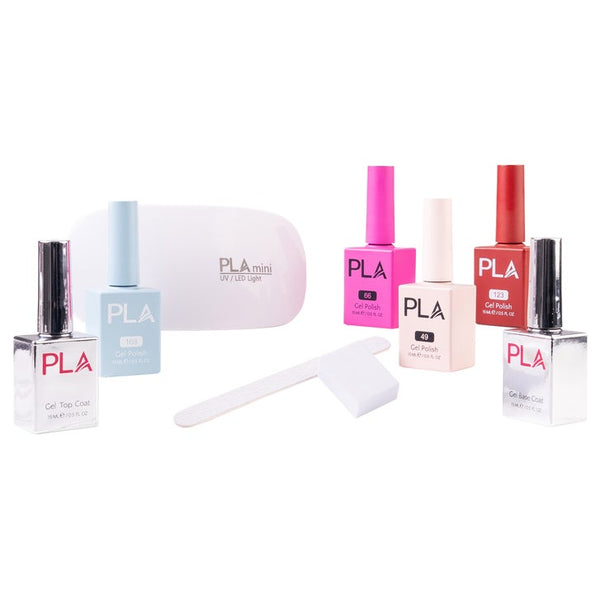 PLA Beauty 9-piece Gel Nail Polish Kit with UV/LED Lamp