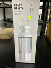 Beast Health Dual Cap Glass Hydration Bottle 25oz Cloud White