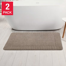 Noodle Memory Foam Bath Rug, 2-pack- Tan
