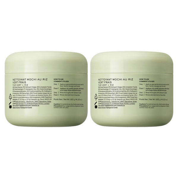 Arencia Fresh Green Rice Mochi Cleanser 4.23 fl oz, 2-pack