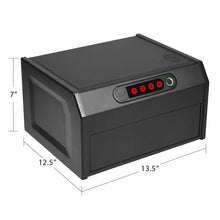 Home Defense 0.31 cu. ft. Quick Access Dual Compartment Security Vault with Electronic and Biometric Lock, Matte Black