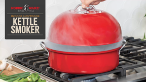 Nordic Ware Deluxe Kettle Smoker with 5 Woodchip Varieties