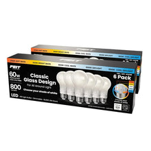 Feit Electric 60W Replacement 5-CCT LED Classic Glass A19 Bulbs, 12-pack