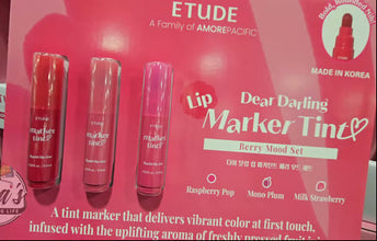 Etude Dear Darling Lip Marker Tint, Berry Mood Set (3 Pack)