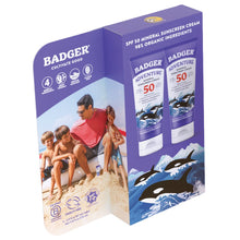 Badger SPF 50 Adventure Mineral Sunscreen Cream, 2-Pack, 2 x 2.9 fl oz