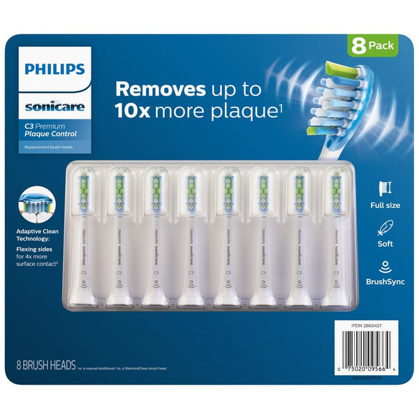 Philips Sonicare DiamondClean 8-Pack Medium Bristle Replacement Brush Heads