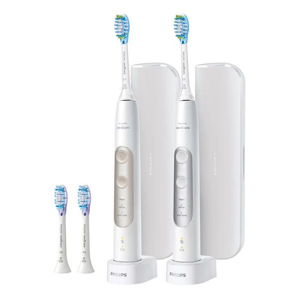 Philips Sonicare PerfectClean [no brush heads] Rechargeable Electric Toothbrush, 2-pack