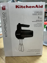KitchenAid Go Cordless Hand Mixer Battery Included KHMR762: 7 Speeds, Black Matte, Dishwasher-Safe Parts, Metal & Plastic