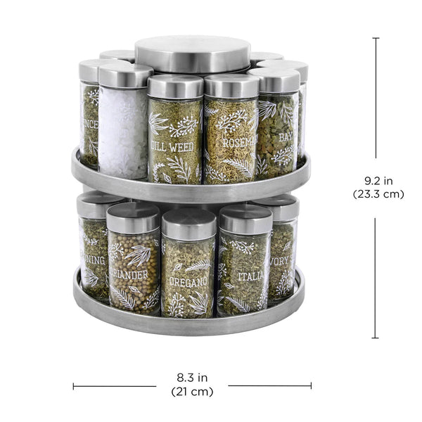 Kamenstein 20 Jar Revolving Spice Rack with Tool Caddy