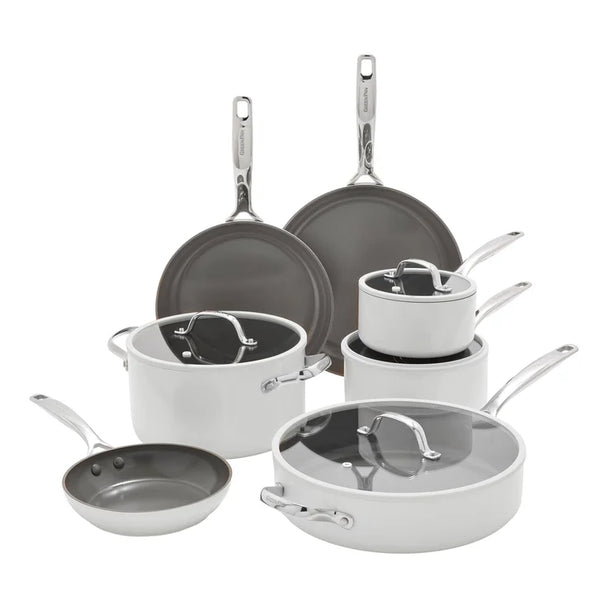 GreenPan Eras White Ceramic Non-Stick 11-piece Cookware Set