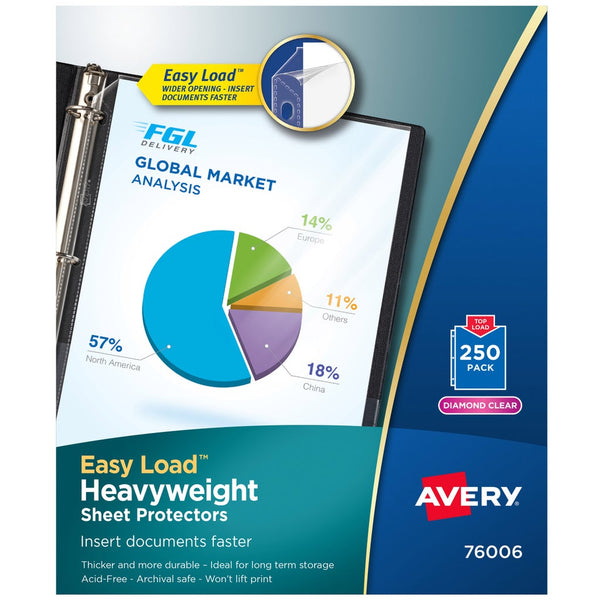 Avery Heavyweight Sheet Protector, 250-count