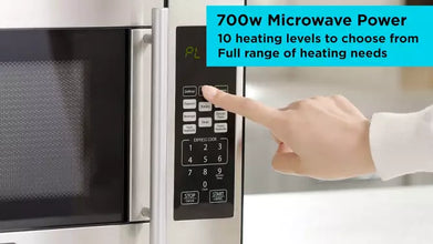 BLACK+DECKER 0.7 cu ft 700W Microwave Oven Black EM720CPN-P: Countertop, Small Dorm Microwave, Child Lock, 8 Programs