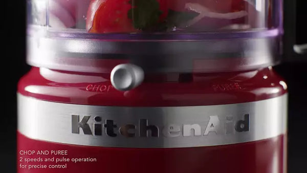 KitchenAid 3.5 Cup Mini Food Processor - KFC3516 - Light Silver: 2-Speed Chopper with Stainless Steel Blades, Dishwasher-Safe