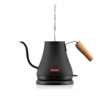 Bodum 27oz Melior Goose Neck Electric Water Kettle Matte Black: Stainless Steel Tea Kettle with Ergonomic Handle, 1000W