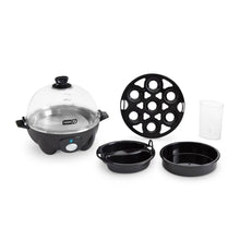 Dash 3-in-1 Everyday 7-Egg Cooker with Omelet Maker and Poaching - Black: Electric Egg Boiler, Hard Boiled & Poaching