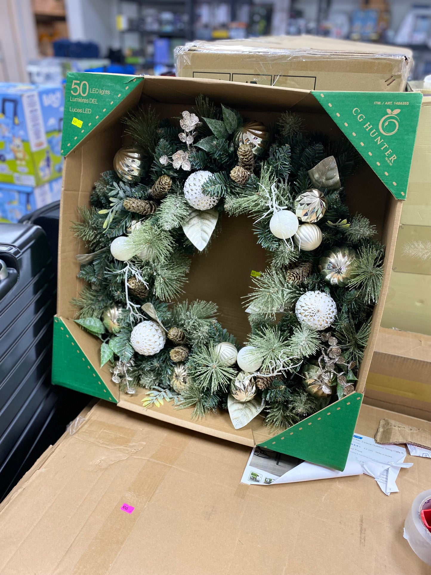 30" Pre-lit LED Decorated Artificial Wreath- Retail $60