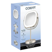 Conair LED Double-Sided 1x/10x Magnification Rechargeable Mirror