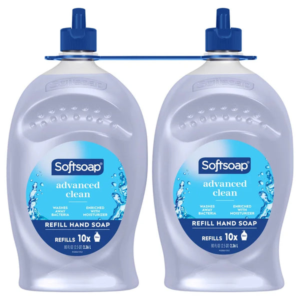 Softsoap Advanced Clean Liquid Hand Soap Refill 80 oz, 2-pack