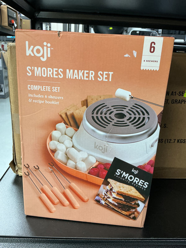 Koji S'mores Maker Set: Stainless Steel Tabletop Smores Kit, Hand Wash, Silver, 12x12x4.4, 1.75 lbs (Please be advised that sets may be missing pieces or otherwise incomplete.)