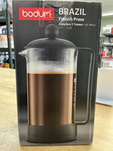 Bodum Brazil 8 Cup 34oz French Press Coffee Maker Black: Glass Carafe, Dishwasher-Safe, Manual Coffee Presser