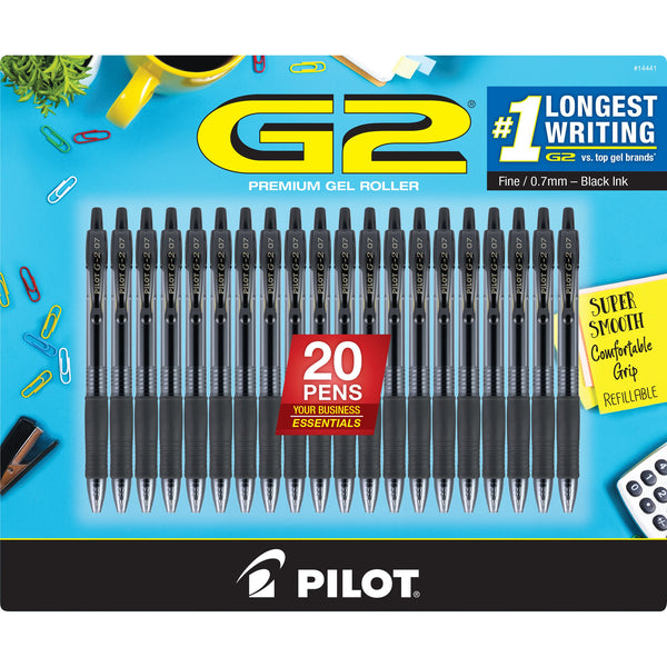 PILOT G2 GEL PEN BLACK 20 CT