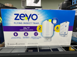 Zevo Flying Insect Trap Starter Kit, 2 Devices + 6 Refills