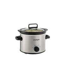 Crock-Pot 2qt Manual Slow Cooker - Stainless Steel: 3 Settings, Reheat & Warmer, Stay-Cool Handles, Dishwasher-Safe Parts