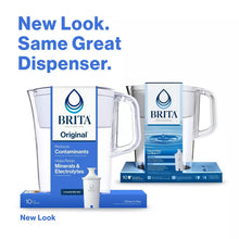 Brita Water Filter 10-Cup Tahoe Water Pitcher Dispenser - White: Easy-Fill Lid, Electronic Indicator