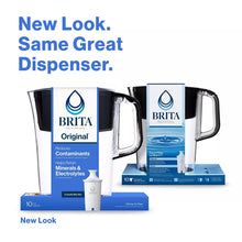Brita Water Filter 10-Cup Tahoe Water Pitcher Dispenser - Black: Easy-Fill Lid, Electronic Indicator