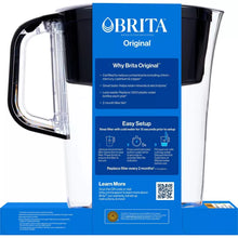 Brita Water Filter 10-Cup Tahoe Water Pitcher Dispenser - Black: Easy-Fill Lid, Electronic Indicator