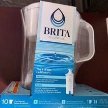 Brita Water Filter 10-Cup Tahoe Water Pitcher Dispenser - Black: Easy-Fill Lid, Electronic Indicator