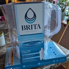 Brita Water Filter 10-Cup Tahoe Water Pitcher Dispenser - Black: Easy-Fill Lid, Electronic Indicator