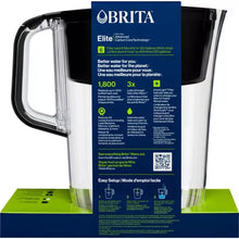 Brita Water Filter 10-Cup Tahoe Water Pitcher Dispenser with Elite Water Filter - Black: Filters Odors, Lead, Mercury