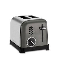 Cuisinart 2-Slice Classic Toaster - Black Stainless Steel - CPT-160BKSP1: Bagel & Reheat Options, Self-Centering Slots