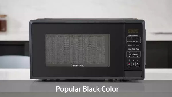 Kenmore 1.1 cu ft Microwave Black: Countertop Oven, 1000W, Child Lock, 6 Programs,