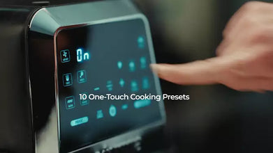 Gourmia 7-Qt. Fry ‘N Fold Digital Air Fryer with 10 Presets & Guided Cooking - Black: Stainless Steel, 1500W, Dishwasher-Safe