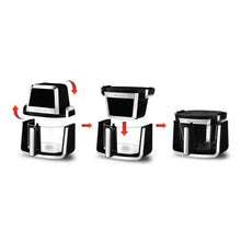 Gourmia 7-Qt. Fry ‘N Fold Digital Air Fryer with 10 Presets & Guided Cooking - Black: Stainless Steel, 1500W, Dishwasher-Safe