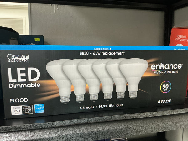 FEIT ELECTRIC LED BR30 FLOOD 6 PACK DAYLIGHT