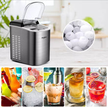 Whirlpool Ice Maker Stainless Steel: Countertop Ice Machine, Bullet Shape, 26 lbs Daily Production, 1.5 lbs Storage Capacity
